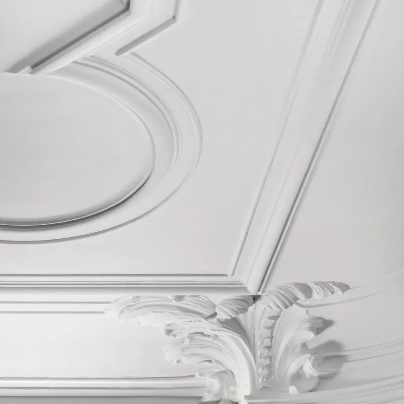 República 23 — acanthus plaster ceiling-corner detail